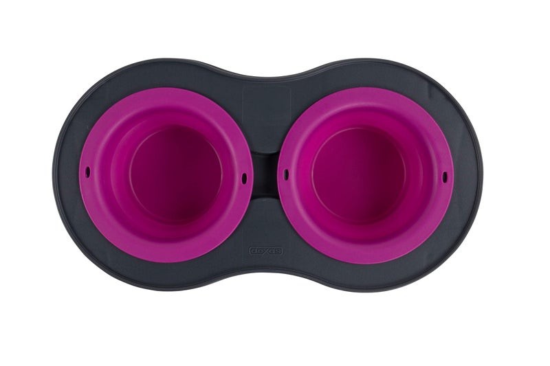 Dexas Pets Double Elevated Pet Feeder, Fuchsia, Small/1 Cup Capacity Bowls (PW1004322405) - Image 5